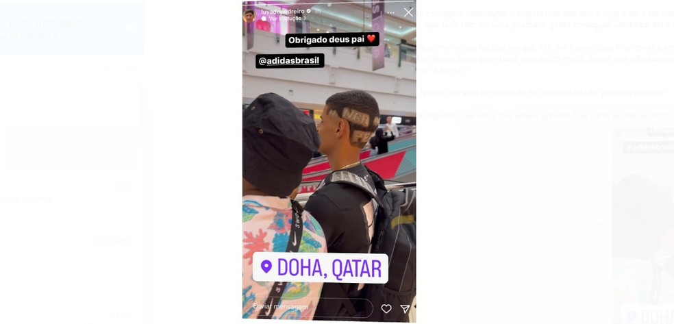 Luva de Pedreiro chega ao Catar e tira fotos com fãs no aeroporto — Foto: Reprodução/Redes Sociais