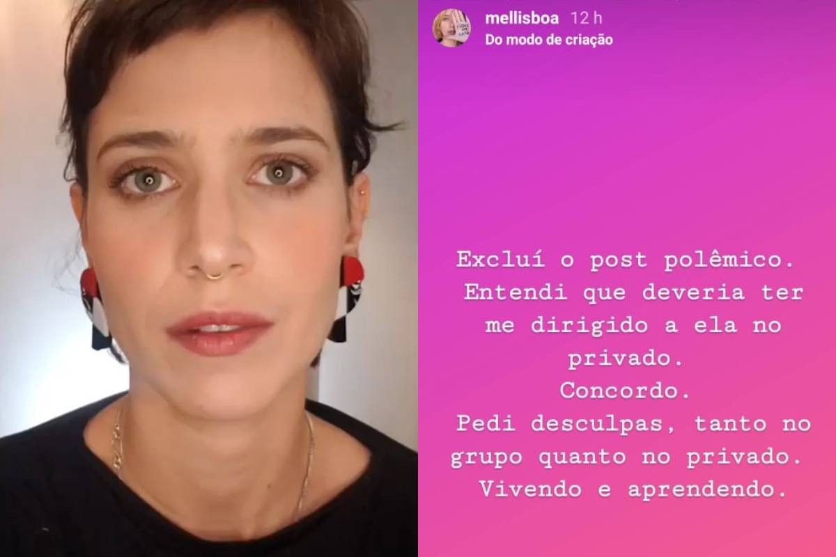 Mel Lisboa pede desculpas após expor professora (Foto: Reprodução/Instagram)