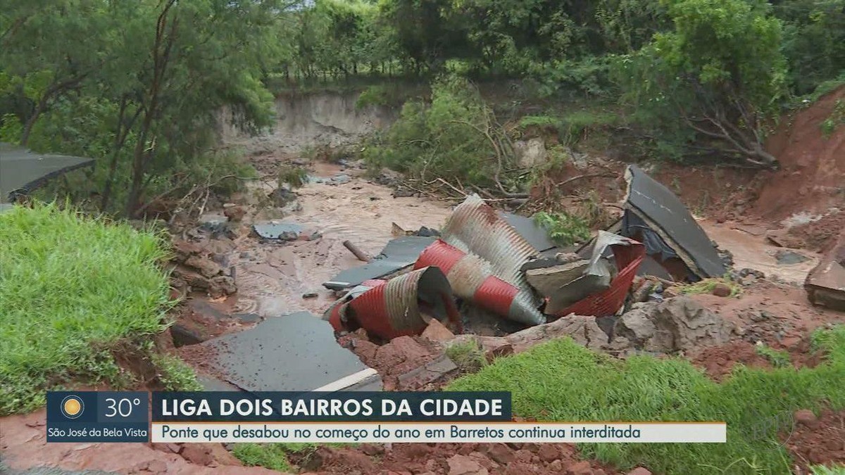 Après 6 mois, la reconstruction d’un pont détruit par une tempête à Barretos, SP | . commence  Ribeirao Preto et la France