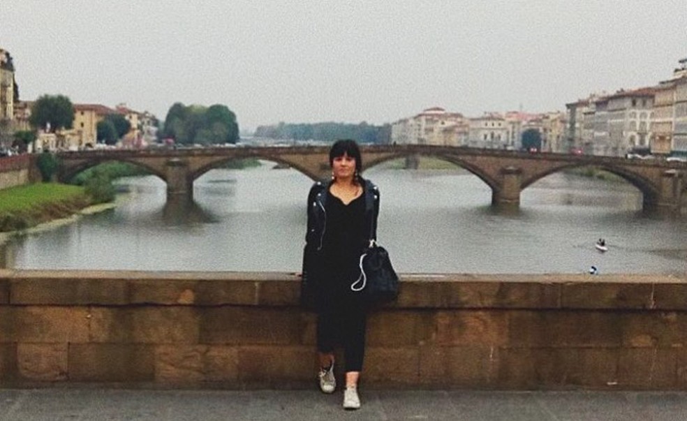 Jéssica durante visita à cidade de Florença, na Itália, quando morou em Bolonha como intercambista do Ciência sem Fronteiras — Foto: Arquivo pessoal/Jéssica Duarte