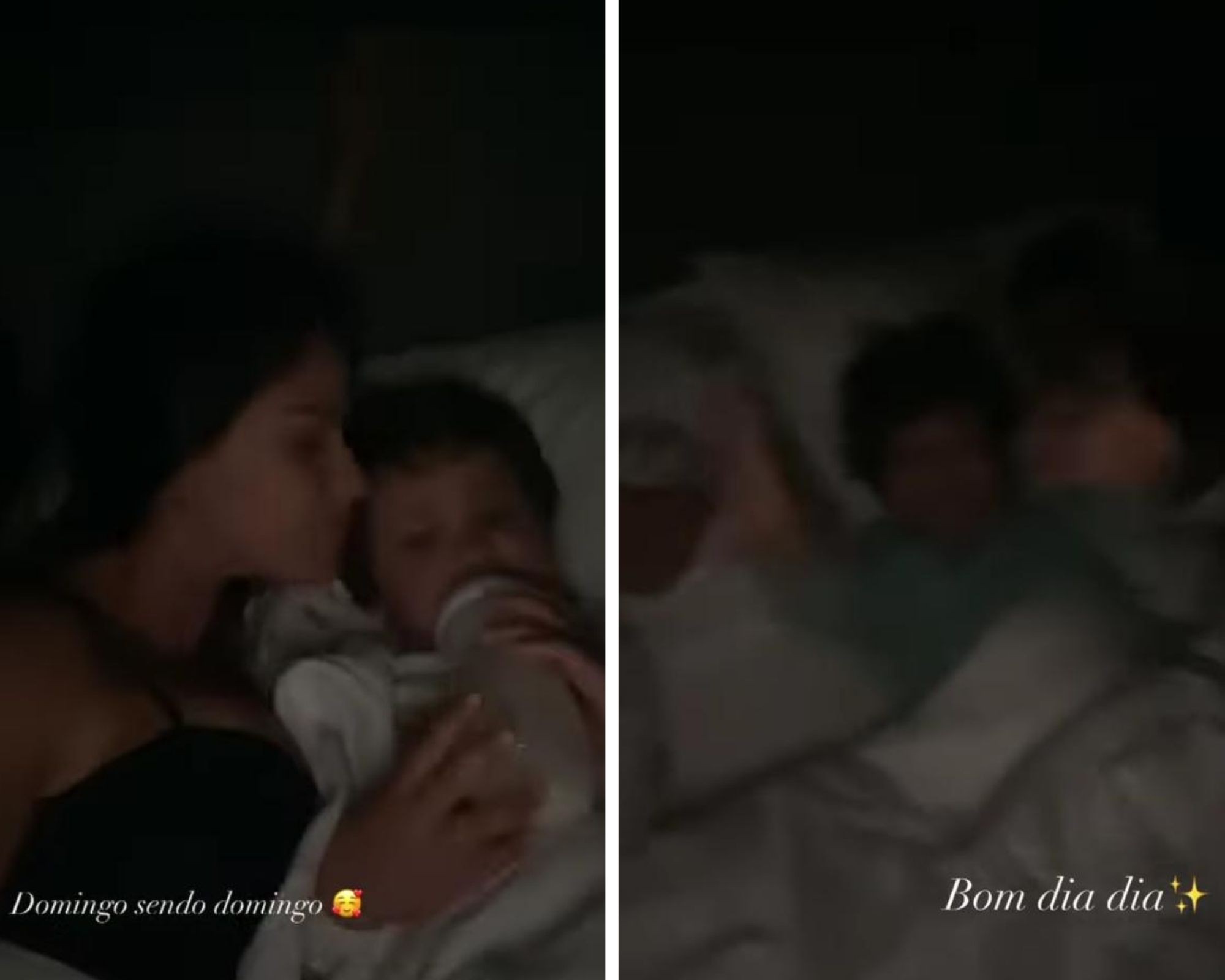 Andressa Suita mostra filhos dormindo com Gusttavo Lima (Foto: Reprodução/Instagram)