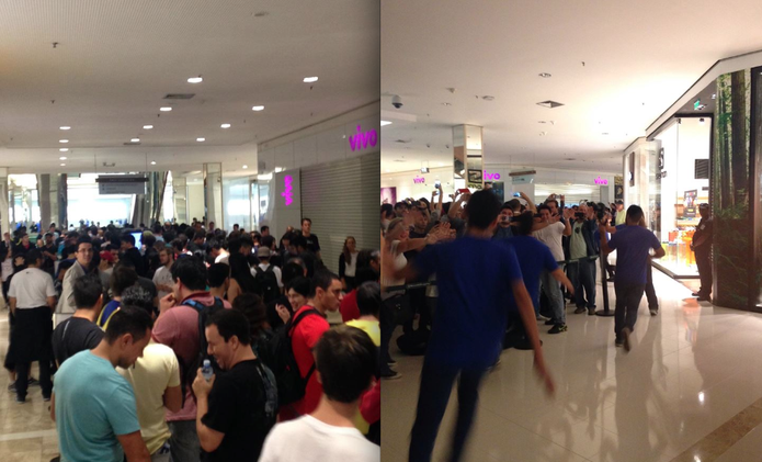 Inauguração da segunda Apple Store no Brasil arrasta multidão pra shopping de SP (Foto: Divulgação)