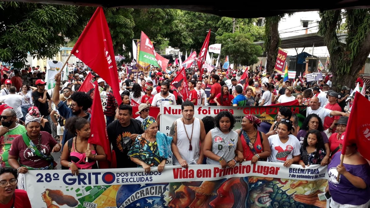Grito dos Excluídos: manifestantes protestam contra o governo Bolsonaro ...