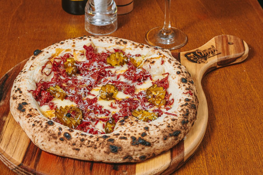 Pizza com farinha italiana e fermentação natural da Oggi