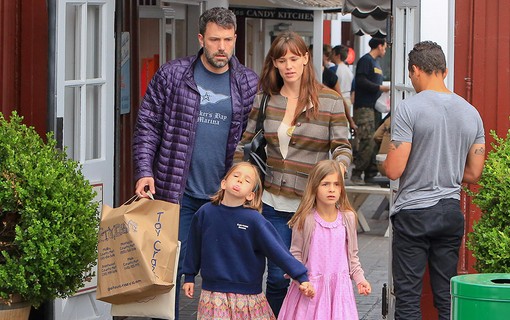 Ben Affleck, Jennifer Garner e as filhas, Violet e Seraphina