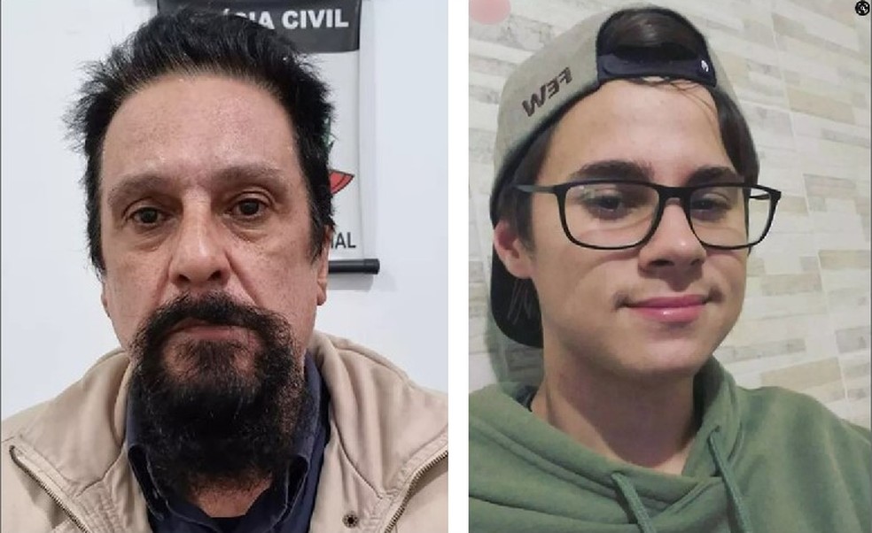 Paulo Cupertino deverá ser interrogado pela primeira vez em agosto pela Justiça de São Paulo. Ele responde preso pelo assassinato de Rafael Miguel em 2019 — Foto: Reprodução/Polícia Civil e Arquivo pessoal