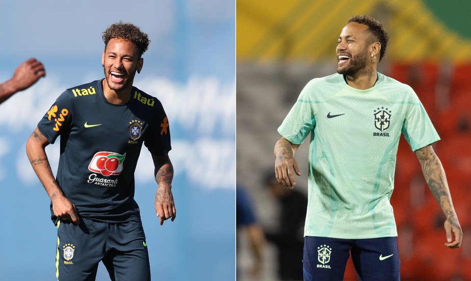 Neymar em 2018 e 2022: atacante disse que essa pode ser sua última Copa