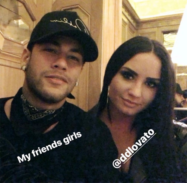 Neymar e Demi Lovato (Foto: Reprodução/Instagram)