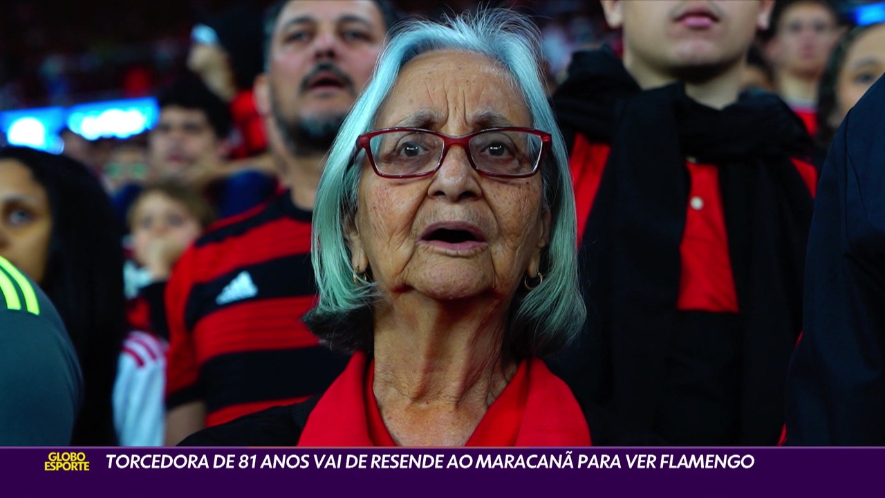 Torcedora de 81 anos vai de Resende ao Maracanã para ver o Flamengo