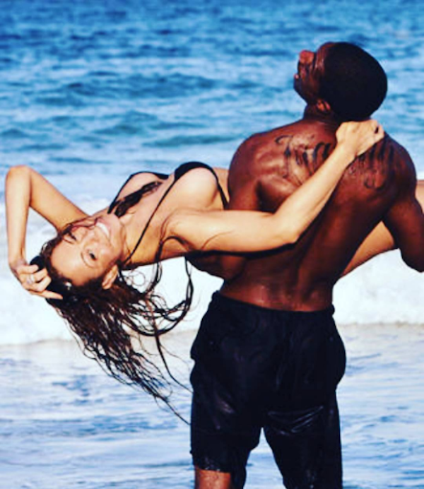 A foto antiga de Nick Cannon e Mariah Carey pubicada pelo ator nas redes sociais (Foto: Instagram)