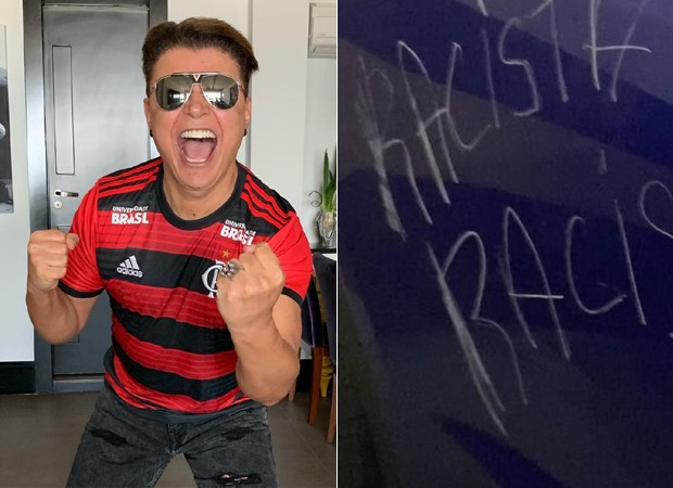 David Brazil tem o carro riscado com a palavra "racista" (Foto: Reprodução/Instagram)
