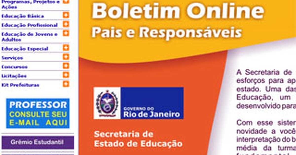 Boletim Escolar Online