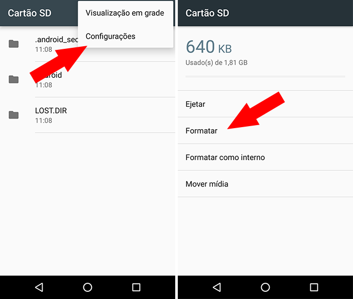 Formatar o Moto G4, G4 Plus