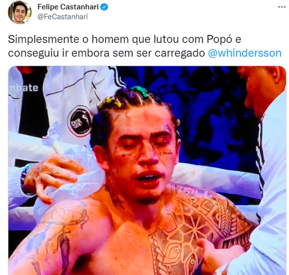 Whindersson x Popó, repercussão — Foto: Reprodução/Twitter