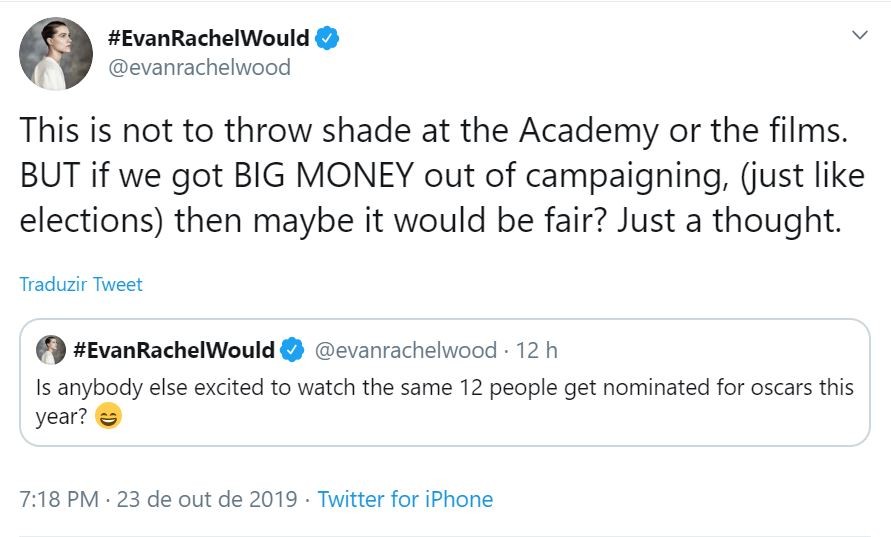 Evan Rachel Wood (Foto: Twitter)