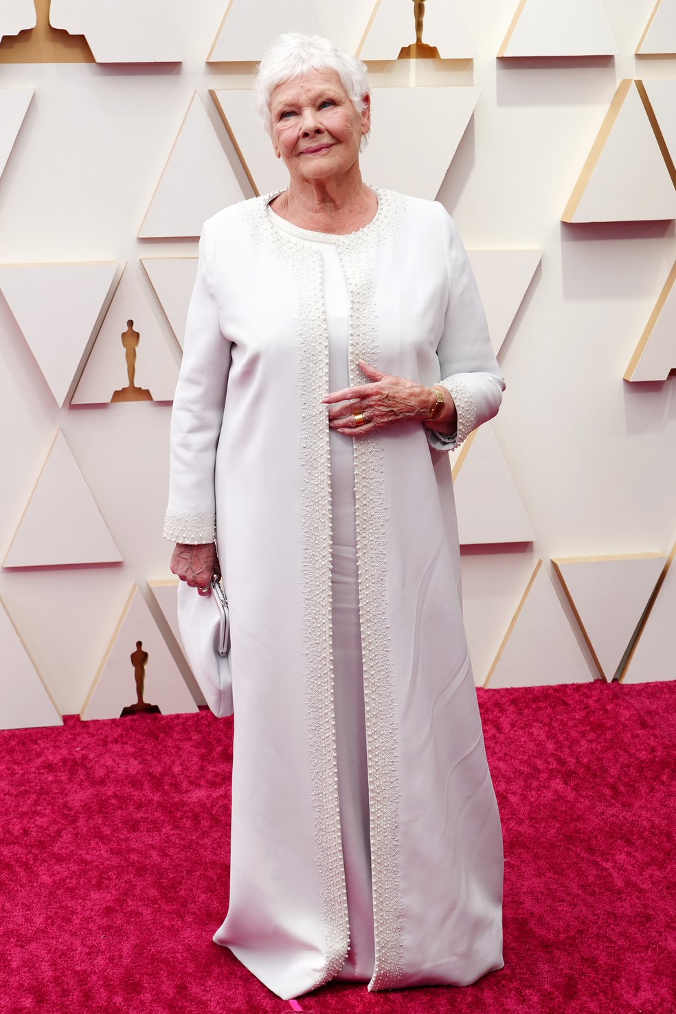 Judi Dench no Oscar 2022 — Foto: Jeff Kravitz/Getty Images