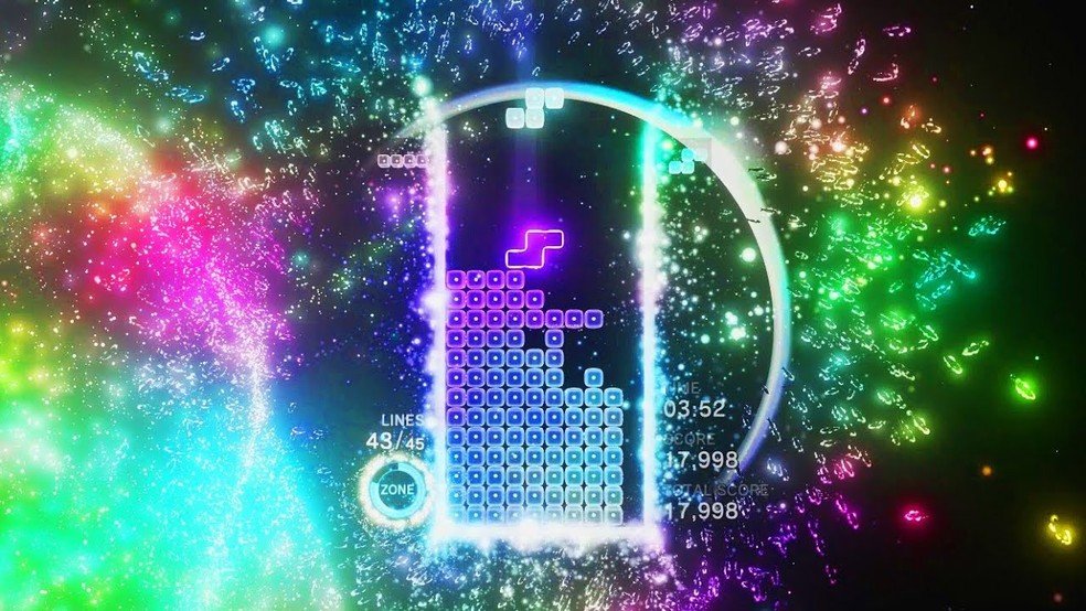 Tetris até hoje ganha versões modernas, como Tetris Effect — Foto: Divulgação/Stage Games