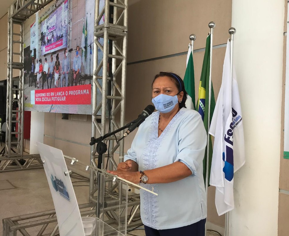 Fátima Bezerra, governadora do Rio Grande do Norte RN — Foto: Ayrton Freire/Inter TV Cabugi