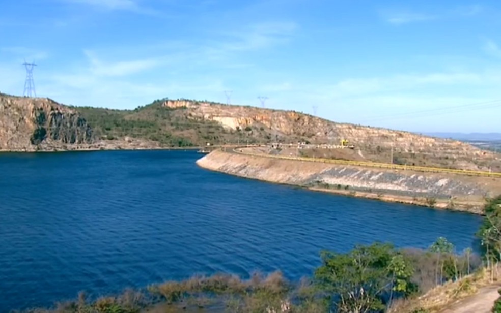 Falta de chuva começa a preocupar manutenção de cota mínima no Lago de Furnas — Foto: Reprodução EPTV