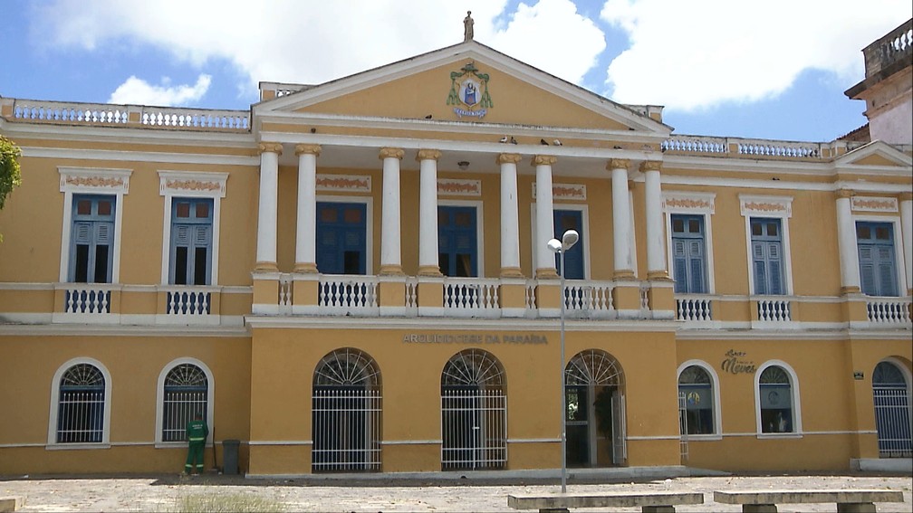 Arquidiocese da Paraíba, no Centro de João Pessoa — Foto: TV Cabo Branco/Reprodução