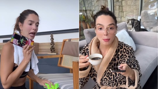 Giovanna Lancellotti faz vídeo com áudios da mãe e diverte seguidores: 'Meu ano começou'