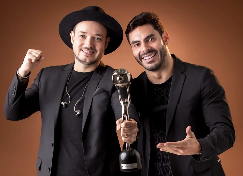 Israel & Rodolffo no 'Melhores do ano' do 'Domingão com Huck' — Foto: João Cotta / TV Globo
