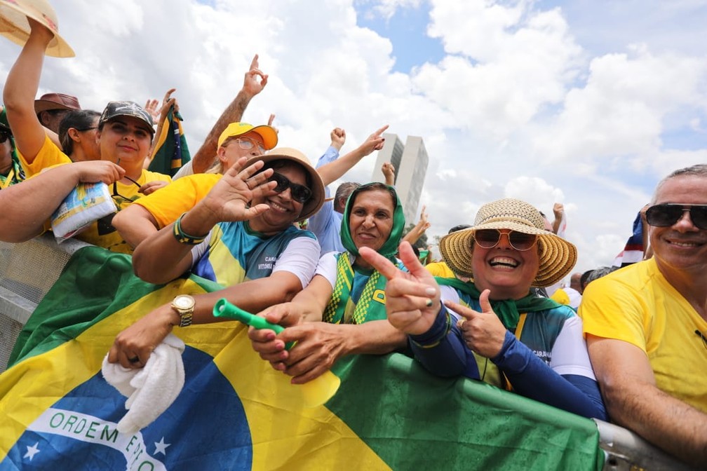 Público chega para posse de Bolsonaro, em Brasília — Foto: Fábio Tito/G1