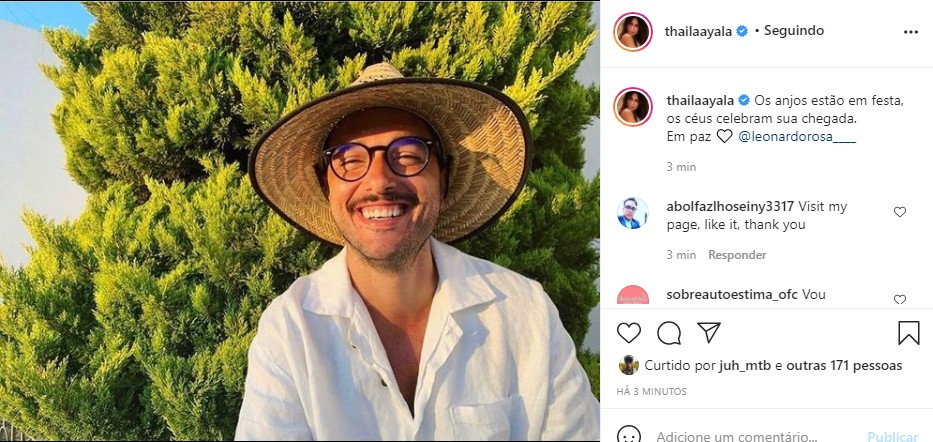 Thaila Ayala posta despedida a Léo Rosa (Foto: Reprodução Instagram)