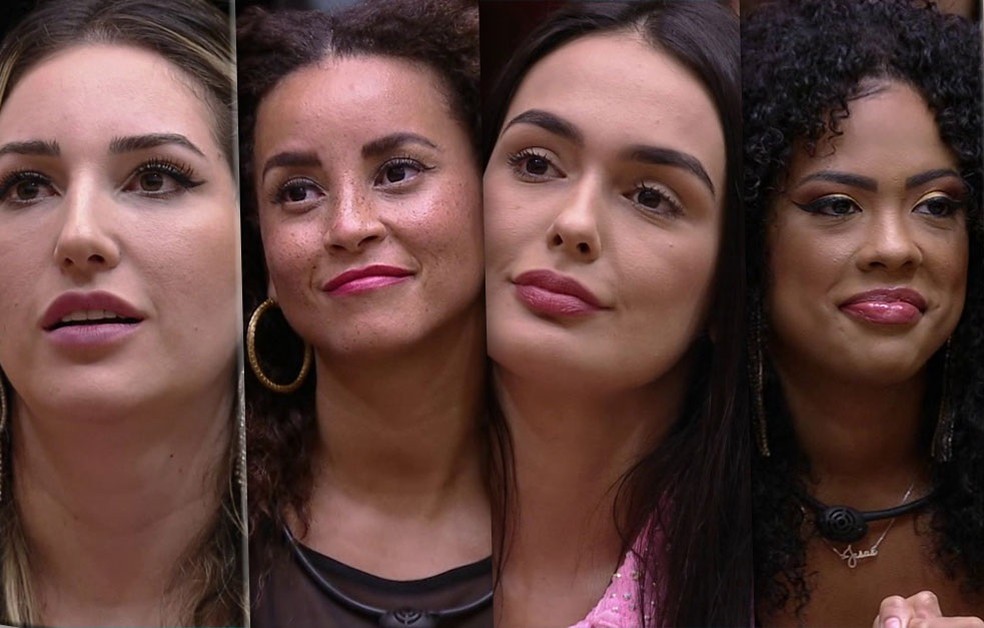 Vota&ccedil;&atilde;o BBB 23: Amanda, Domitila Barros, Larissa e Marvvila est&atilde;o no 12&ordm; Pared&atilde;o &mdash; Foto: Globo