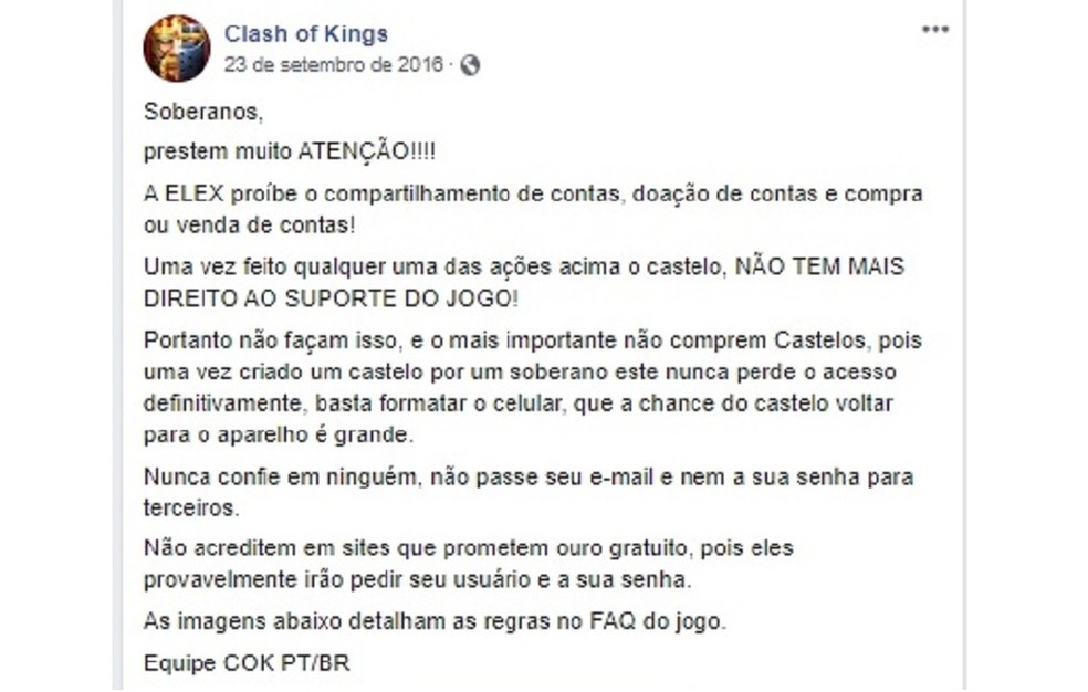 Clash Of Kings Aceita Hacks Veja Regras Do Jogo Para Celulares Jogos De Estrategia Techtudo - contas de roblox abandonadas 2018
