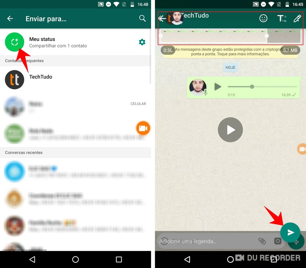 Como colocar print com áudio no Status do WhatsApp Redes sociais