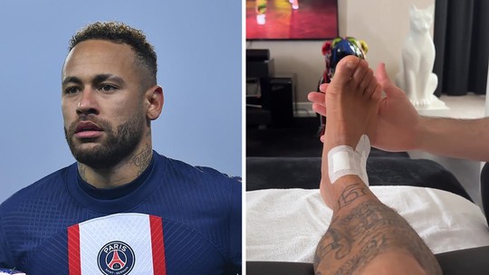 Neymar mostra fisioterapia para tornozelo após cirurgia; vídeo