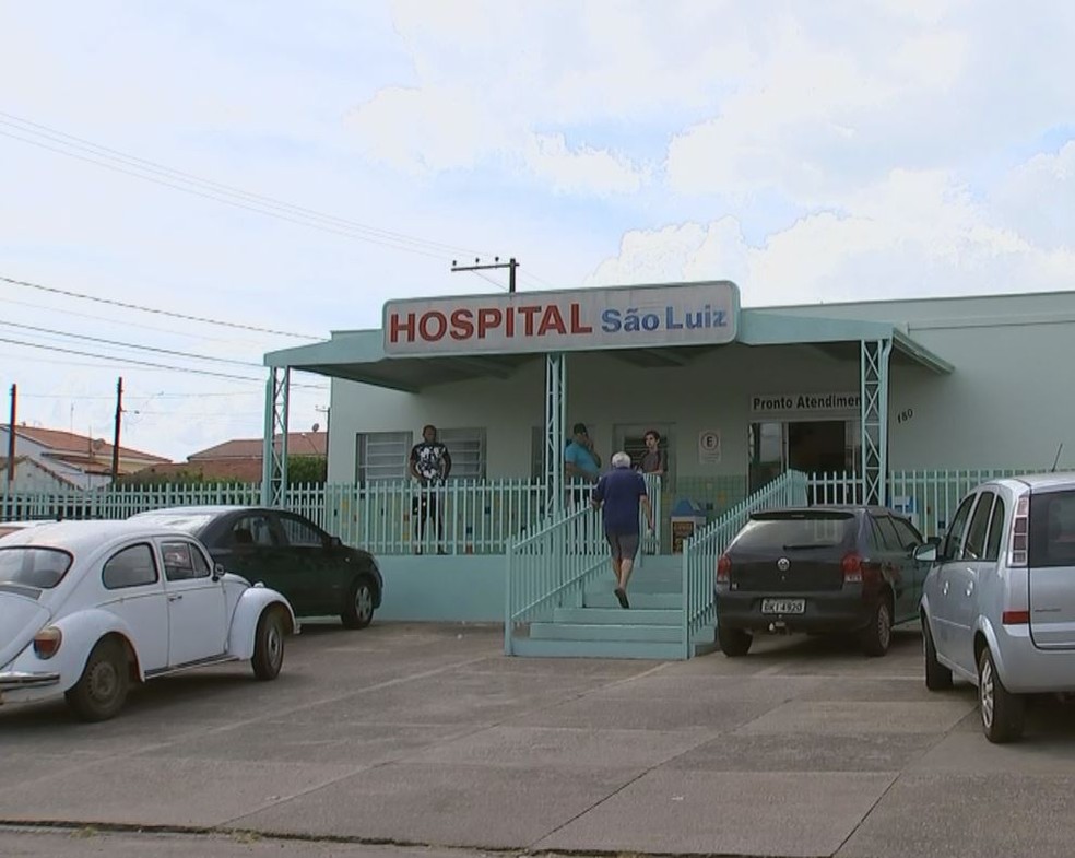 Paciente fez o parto no Hospital São Luiz em Boituva (SP) — Foto: Reprodução/TV TEM
