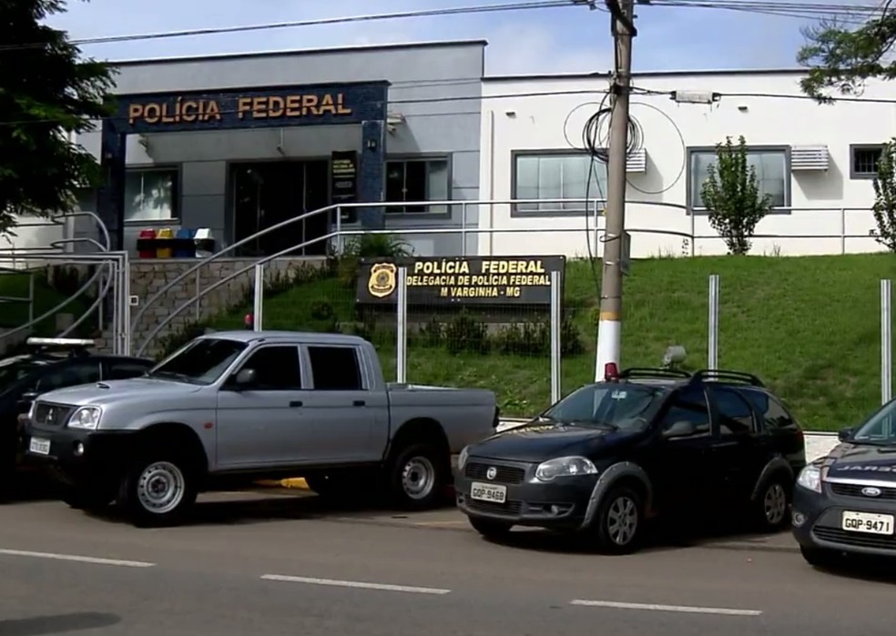 Sede da Polícia Federal, em Varginha — Foto: Reprodução EPTV