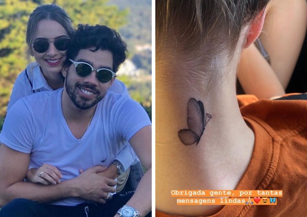 Karoline Calheiros faz tatuagem em homenagem a Gabriel Diniz (Foto: reprodução/Instagram)