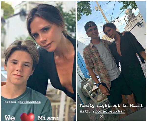Victoria Beckham com os filhos Romeo e Cruz (Foto: Instagram)