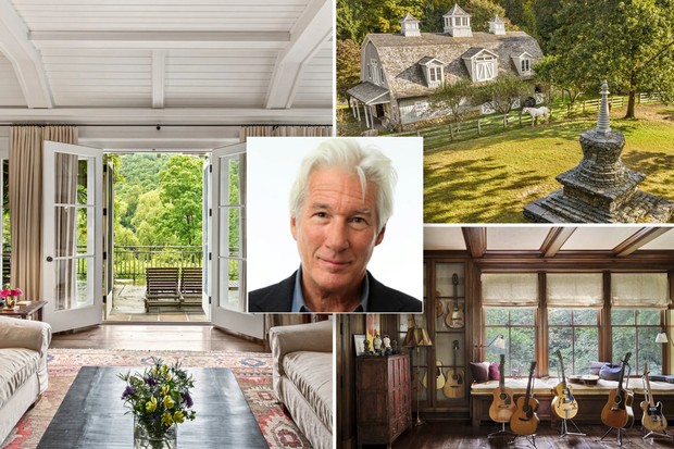 Richard Gere vende mansão com estábulo por R$ 142 milhões (Foto: Divulgação e Reprodução/Instagram @richardtgere)