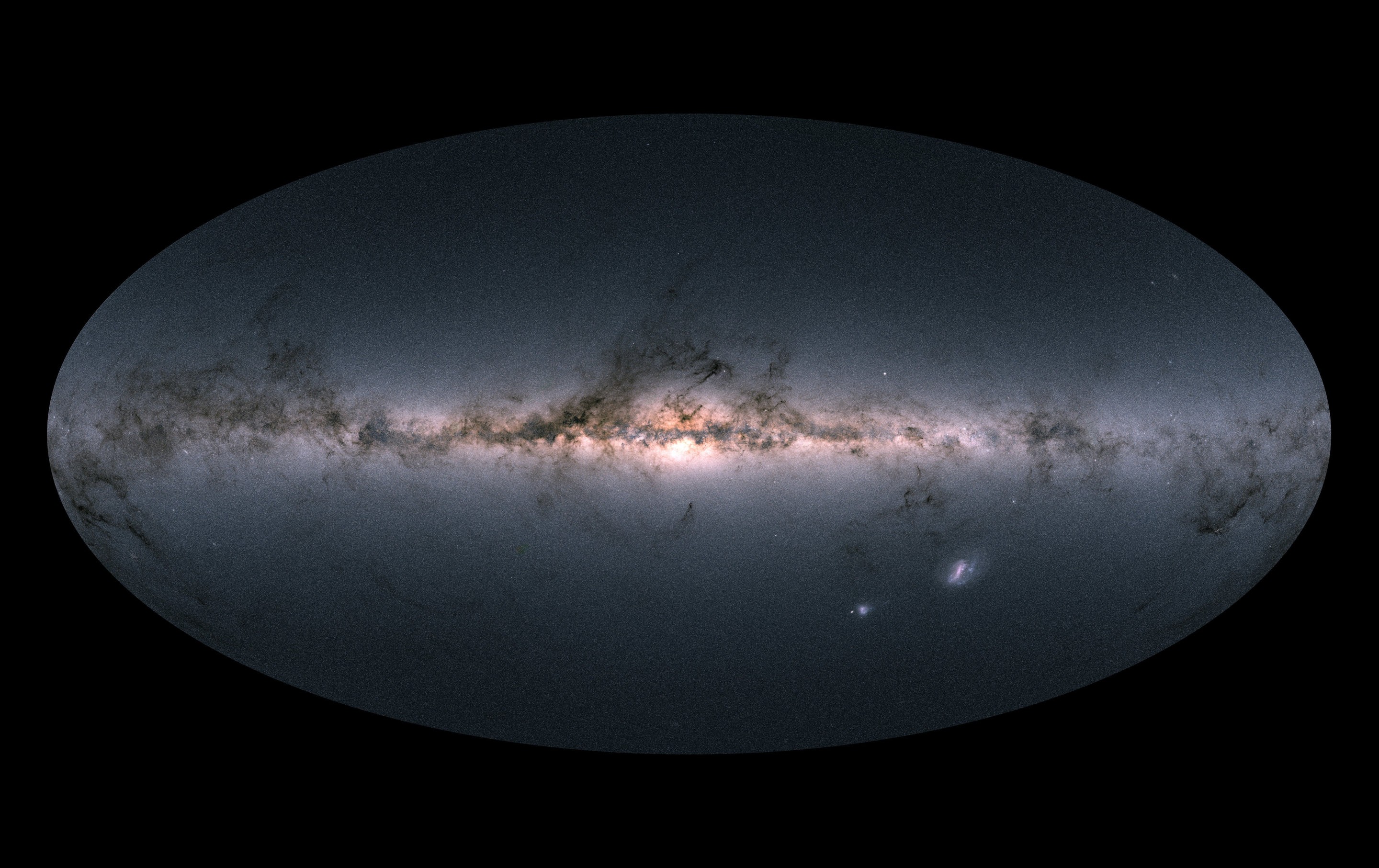 Mais de 1,7 bilhões de estrelas da nossa galáxia mapeadas pela missão Gaia (Foto: Gaia Data Processing and Analysis Consortium (DPAC); A. Moitinho / A. F. Silva / M. Barros / C. Barata, University of Lisbon, Portugal; H. Savietto, Fork Research, Portugal  Read more at: https://phys.org/news/2018-04-gaia-richest-star-galaxyand.html#jCp)