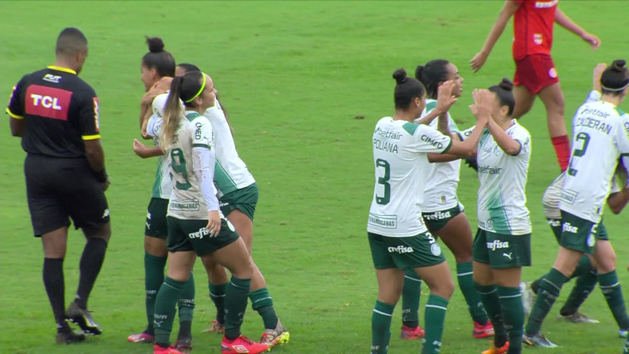 Os gols de Internacional 1 x 2 Palmeiras pela 10ª do Brasileiro Feminino