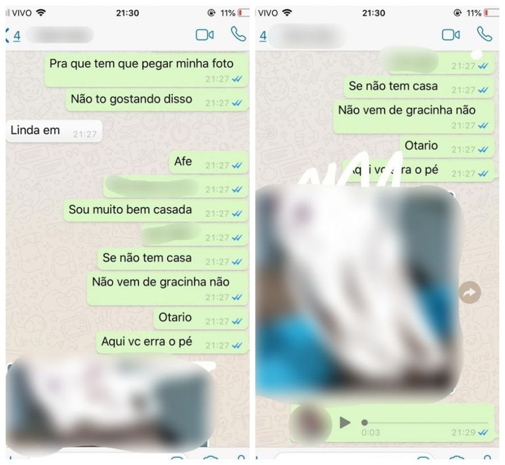Jovem fez publicação nas redes sociais para alertar outras mulheres em Itu — Foto: Reprodução/WhatsApp