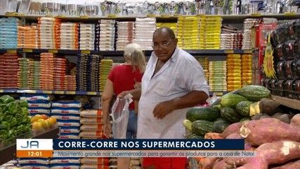 Supermercados de Palmas ficam lotados para as compras da ceia de natal