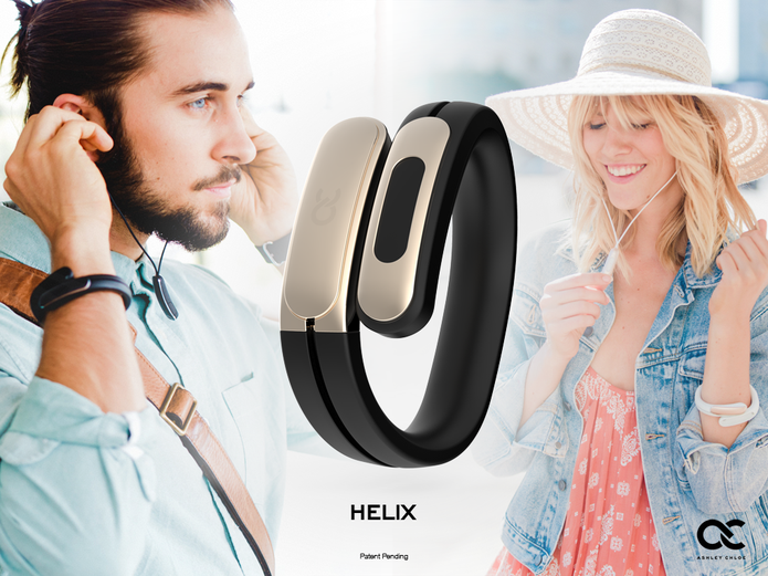 Helix é pulseira e fone de ouvido e tem feito sucesso na Internet (Foto: Divulgação/Kickstarter)