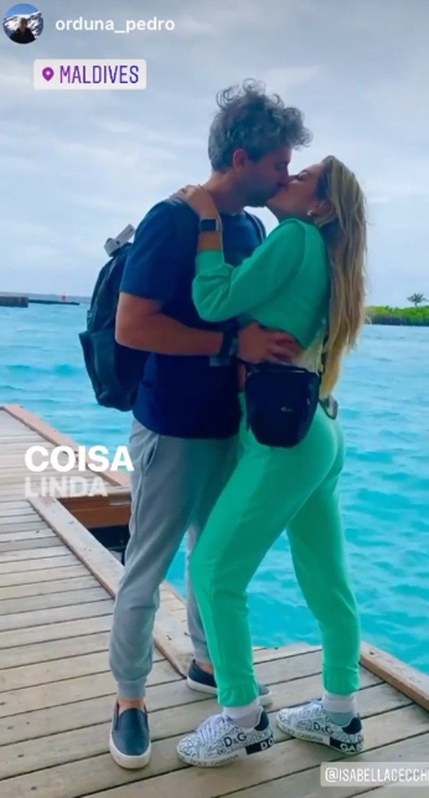 Isabella Cecchi está curtindo dias nas Maldivs com o namorado, Pedro Orduña (Foto: Reprodução / Instagram )