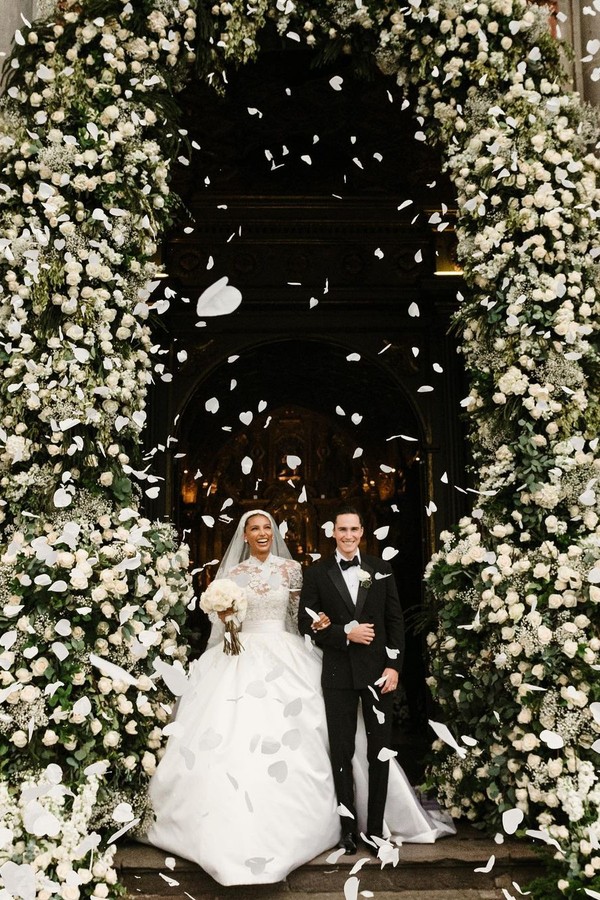 O casamento de Jasmine Tookes e Juan David Borrero (Foto: Reprodução)