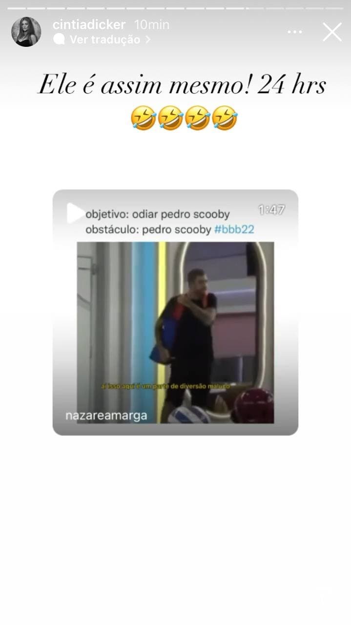 Cintia Dicker posta vídeo divertido de Pedro Scooby e fala sobre comportamento do surfista (Foto: Reprodução / Instagram)
