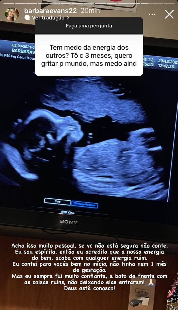 Bárbara Evans fala sobre a primeira gravidez nas redes sociais (Foto: Reprodução / Instagram)