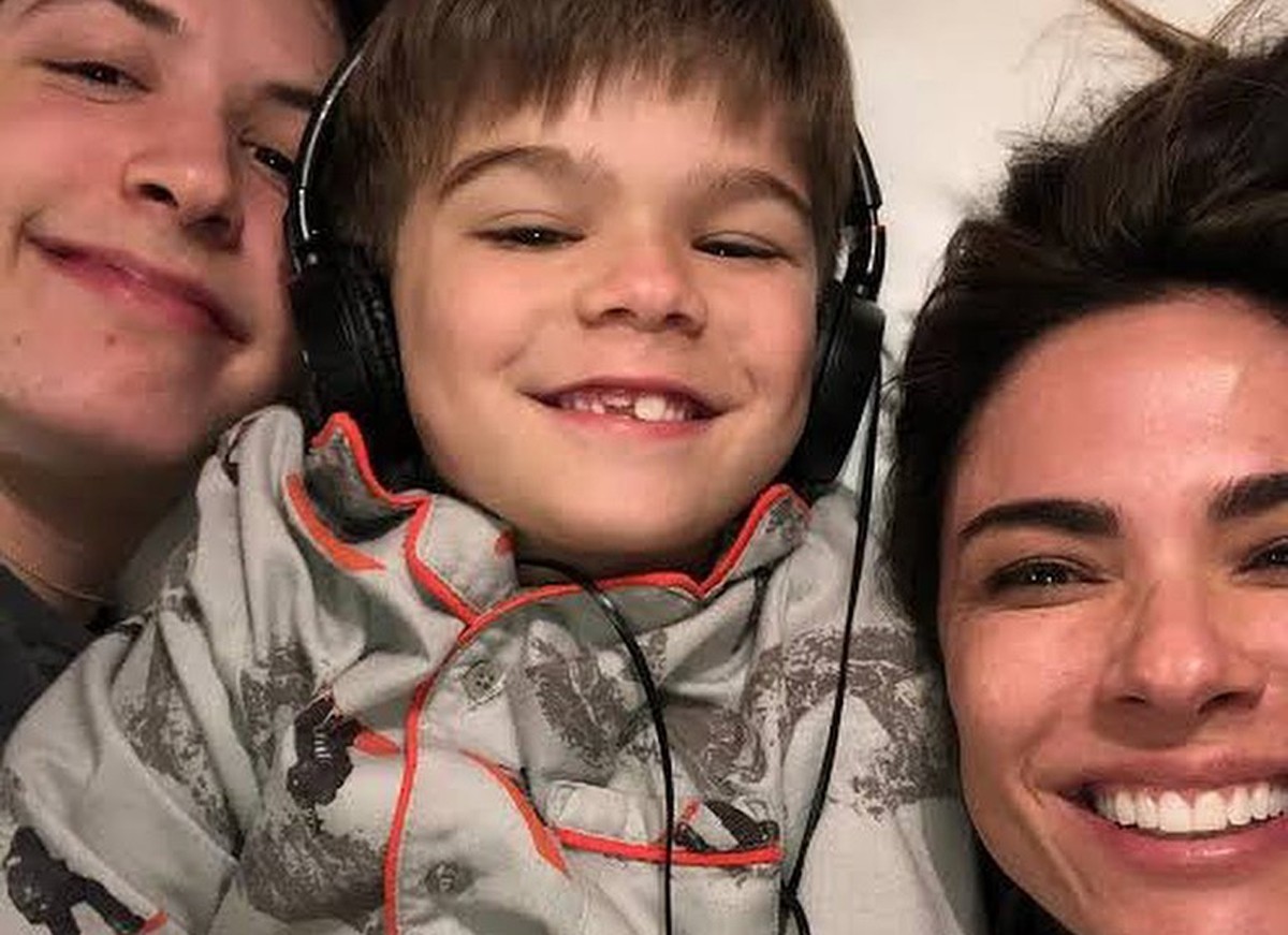 Luciana Gimenez e os filhos, Lucas e Lorenzo (Foto: Reprodução / Instagram)