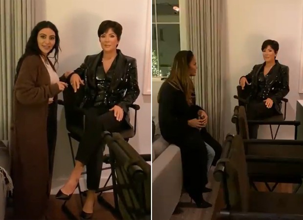 Kim Kardashian e Chrissy Teigen ficam impressionadas com estátua de Kris Jenner (Foto: Reprodução / Instagram)