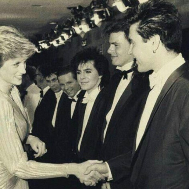 Princesa Diana com os membros do Duran Duran (Foto: Reprodução/Instagram)