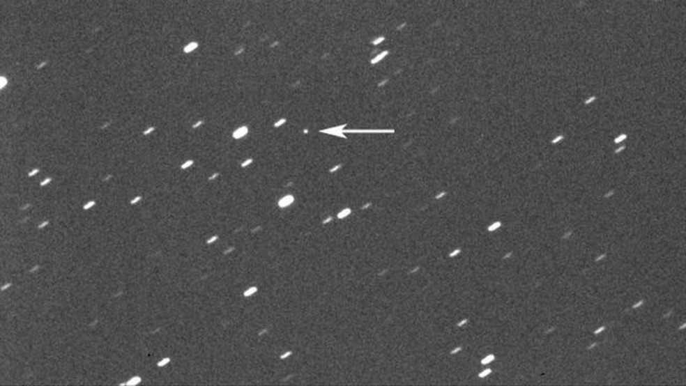 O asteroide será visível da Terra por meio de binóculos — Foto: GIANLUCA MASI, THE VIRTUAL TELESCOPE PROJECT via BBC